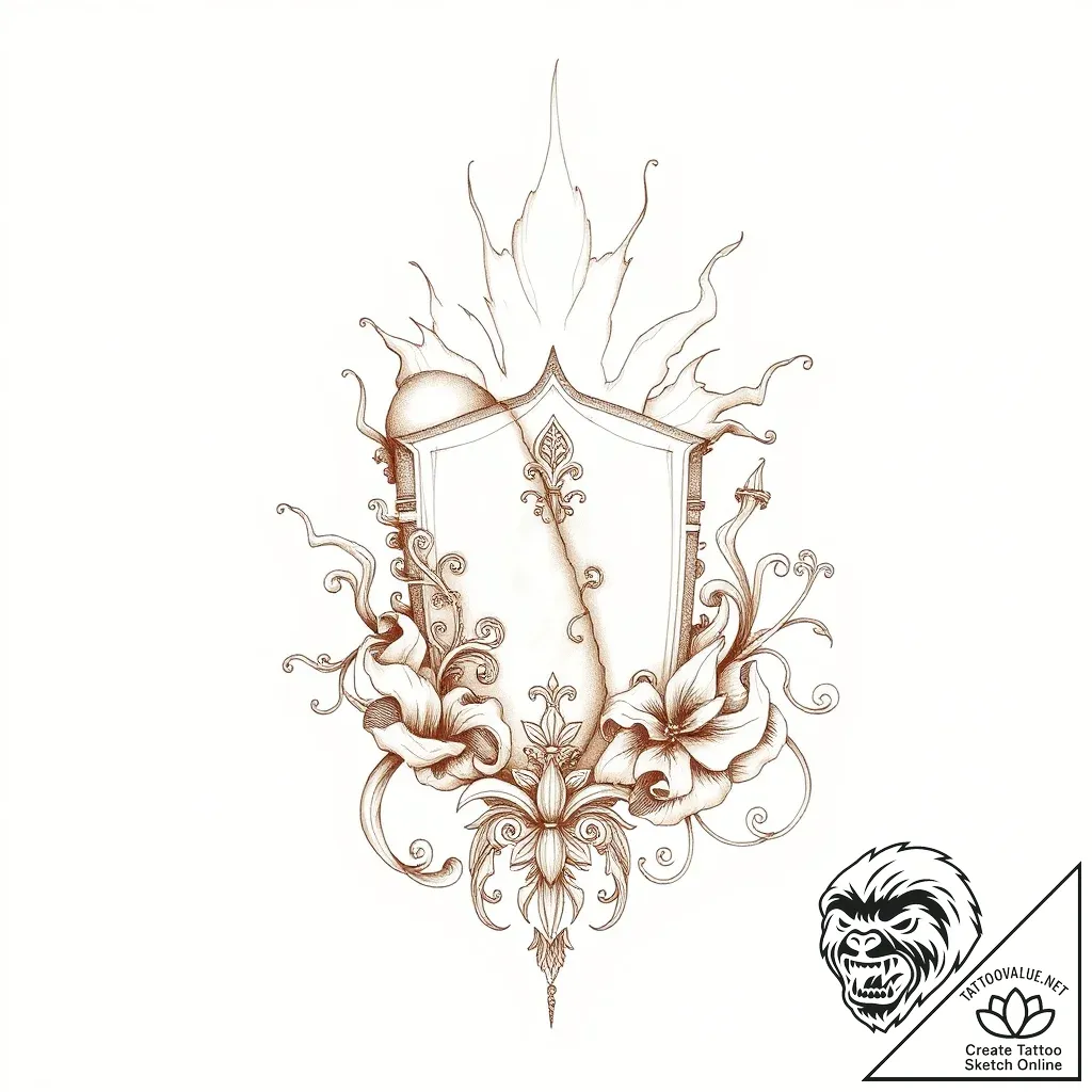 Ivory relic through spectral rift, artistic t... - style Flux Inscriptions - tattoo sketch (02.11.2025 04:43)