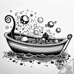 A whimsical bubble bath with toy boats, relax… – style Jaeger Simple – tattoo sketch (02.11.2025 05:08)
