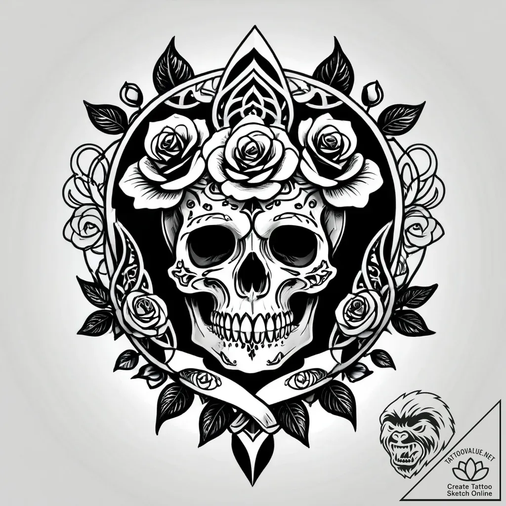 Wind chime made of small animal bones, tattoo... - style Jagger Old - tattoo sketch (02.11.2025 05:58)