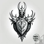 The knight from hollow knight – style Jagger Old – tattoo sketch (02.11.2025 06:18)