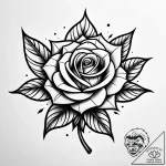 Atomic rose with neon glow, tattoo sketch des… – style Jaeger Simple – tattoo sketch (02.11.2025 06:48)