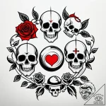 A powerful bowling ball hitting pins, strike,… – style Jaeger Simple – tattoo sketch (02.11.2025 07:08)