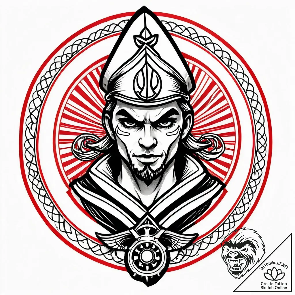 р±р°р№рєрµсђ, tattoo drawing outline, on a cl... - style Jagger Old - tattoo sketch (02.11.2025 07:18)