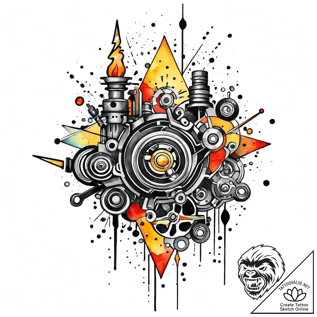 Relay switch from old technology, sparking wi... - style Jaeger Mini - tattoo sketch (02.11.2025 07:33)