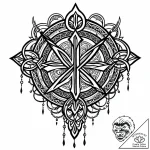 Blood rune etched into stone, tattoo flash sh… – style Jaeger Mini – tattoo sketch (02.11.2025 08:13)