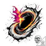 Tat tattoo sketch, black hole swirling with g… – style Flux Inscriptions – tattoo sketch (02.11.2025 08:23)