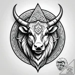 Taurus (zodiac sign), tattoo sketch design, s… – style Jagger Old – tattoo sketch (02.11.2025 08:38)