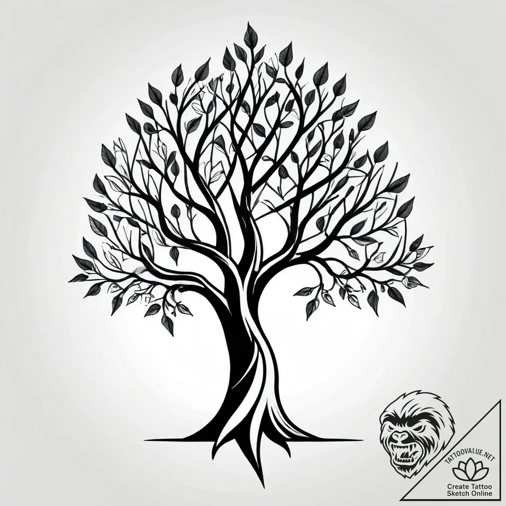 A powerful bolt of lightning striking a tree,... - style Jagger Old - tattoo sketch (02.11.2025 08:58)