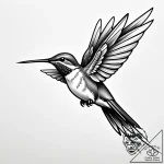 Hummingbird, concept art for tattoo, minimali… – style Jaeger Simple – tattoo sketch (02.11.2025 09:08)