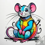 Rat, concept art for tattoo, bold outlines, t… – style Jaeger Simple – tattoo sketch (02.11.2025 09:28)
