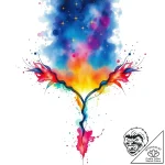 Twilight banner beneath burning stars, tattoo… – style Flux Inscriptions – tattoo sketch (02.11.2025 09:43)