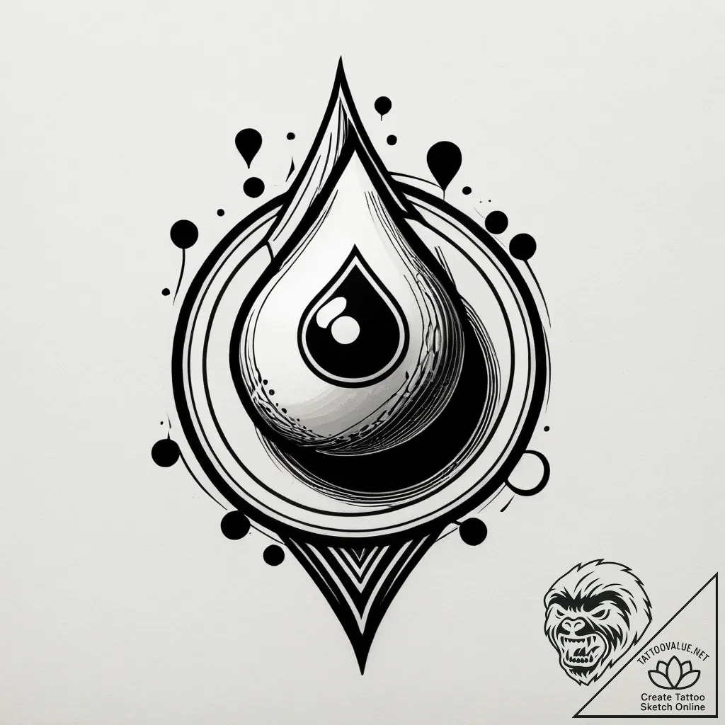 A detailed billiards ball breaking a rack, ga... - style Jagger Old - tattoo sketch (02.11.2025 10:38)