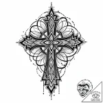 Note, tattoo sketch design, detailed cross-ha… – style Jaeger Mini – tattoo sketch (02.11.2025 11:13)