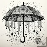 Umbrella that catches acid rain, slowly disso… – style Jaeger Simple – tattoo sketch (02.11.2025 11:28)