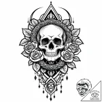 Gleaming serpent through obsidian spire, tatt… – style Jaeger Mini – tattoo sketch (02.11.2025 11:33)