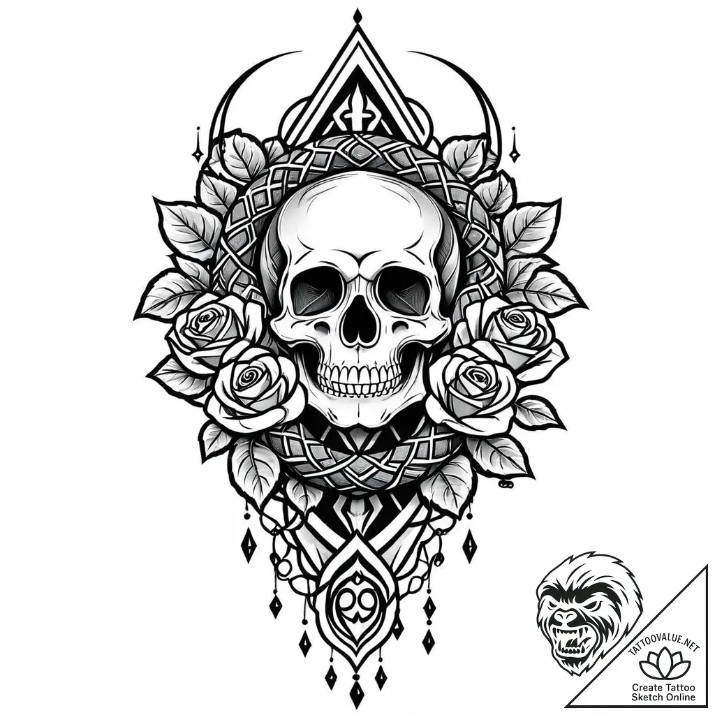 Gleaming serpent through obsidian spire, tatt... - style Jaeger Mini - tattoo sketch (02.11.2025 11:33)