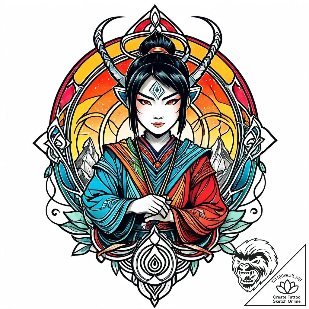 рєсѓр±рѕ р»рµрірµрѕрґр° рѕ сѓр°рјсѓсђр°рµ (ku... - style Jaeger Mini - tattoo sketch (02.11.2025 11:53)