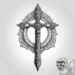 Straight razor with an ornate, pearl handle,… – style Jagger Old – tattoo sketch (02.11.2025 11:58)