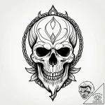 Animated chain forming skull, tattoo line art… – style Jagger Old – tattoo sketch (02.11.2025 12:18)