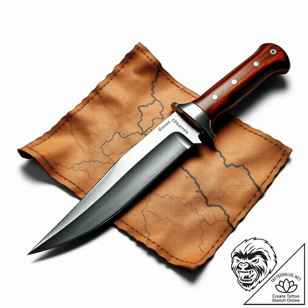 Knife - style Flux Inscriptions - tattoo sketch (02.11.2025 12:23)