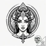 Yurei (japanese ghost) emerging from a well,… – style Jagger Old – tattoo sketch (02.11.2025 12:38)