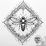 Tattoo sketch, dawn crood with glowing firefl… – style Jaeger Mini – tattoo sketch (02.11.2025 14:13)