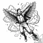 Tat tattoo sketch, parachutist soaring above… – style Jaeger Mini – tattoo sketch (02.11.2025 14:33)