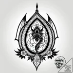 A single gothic cathedral window, tattoo flas… – style Jagger Old – tattoo sketch (02.11.2025 15:59)