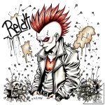 Tat tattoo sketch, punk figure with mohawk an… – style Flux Inscriptions – tattoo sketch (02.11.2025 16:05)