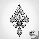 Fleur-de-lis, representing royalty, faith, an… – style Jagger Old – tattoo sketch (02.11.2025 17:33)