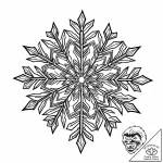 Snowflake under a microscope, ink illustratio… – style Jaeger Mini – tattoo sketch (02.11.2025 19:23)