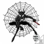 Tat tattoo sketch, spider-ham silhouette with… – style Jaeger Mini – tattoo sketch (02.11.2025 20:43)