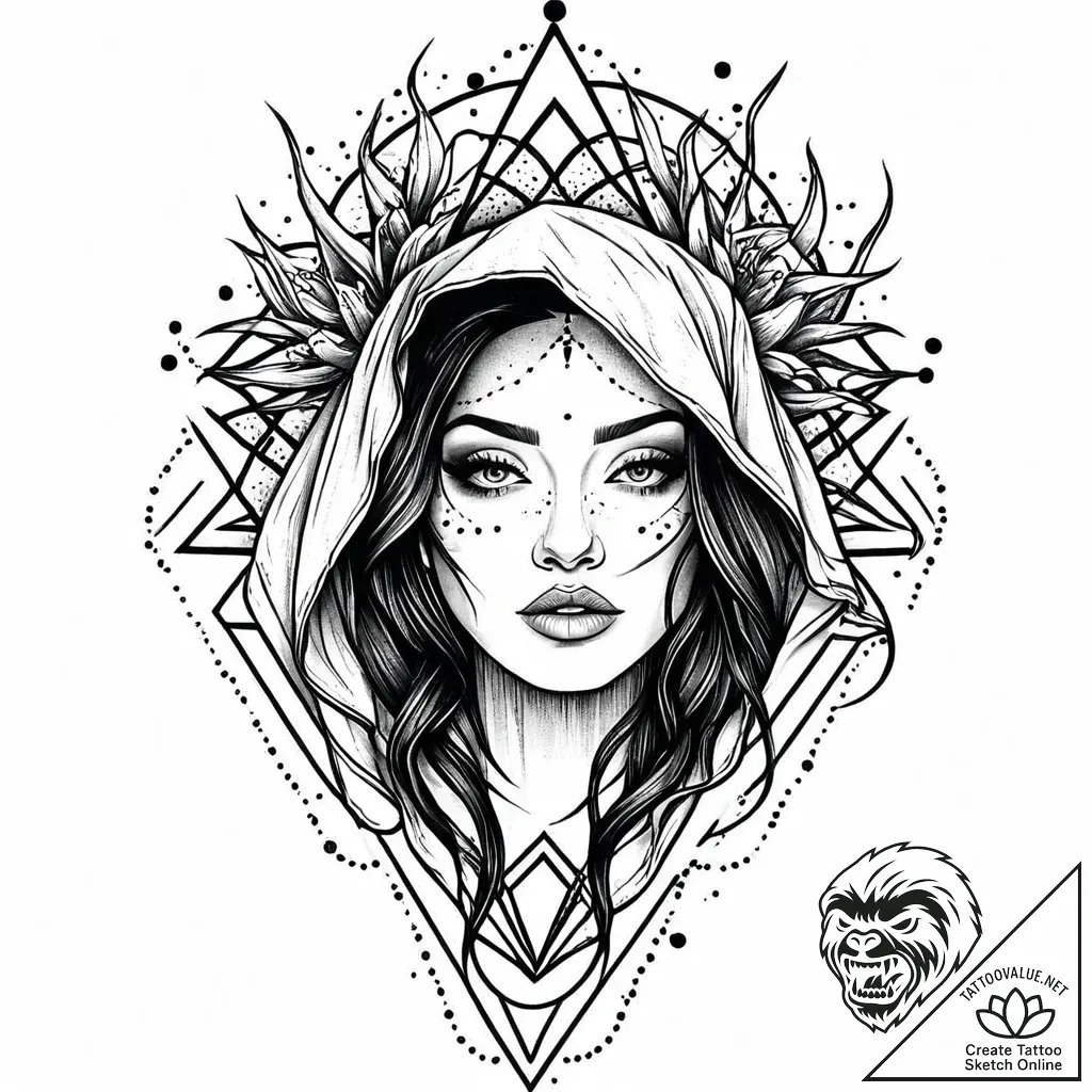 Veil roots binding shattered relic, tattoo li... - style Jaeger Mini - tattoo sketch (02.11.2025 23:03)