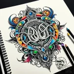 High-score from an arcade game, with initials… – style Jaeger Simple – tattoo sketch (03.11.2025 02:58)