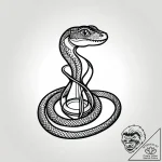 Lizard coiled around hourglass, tattoo line a… – style Jagger Old – tattoo sketch (03.11.2025 03:48)