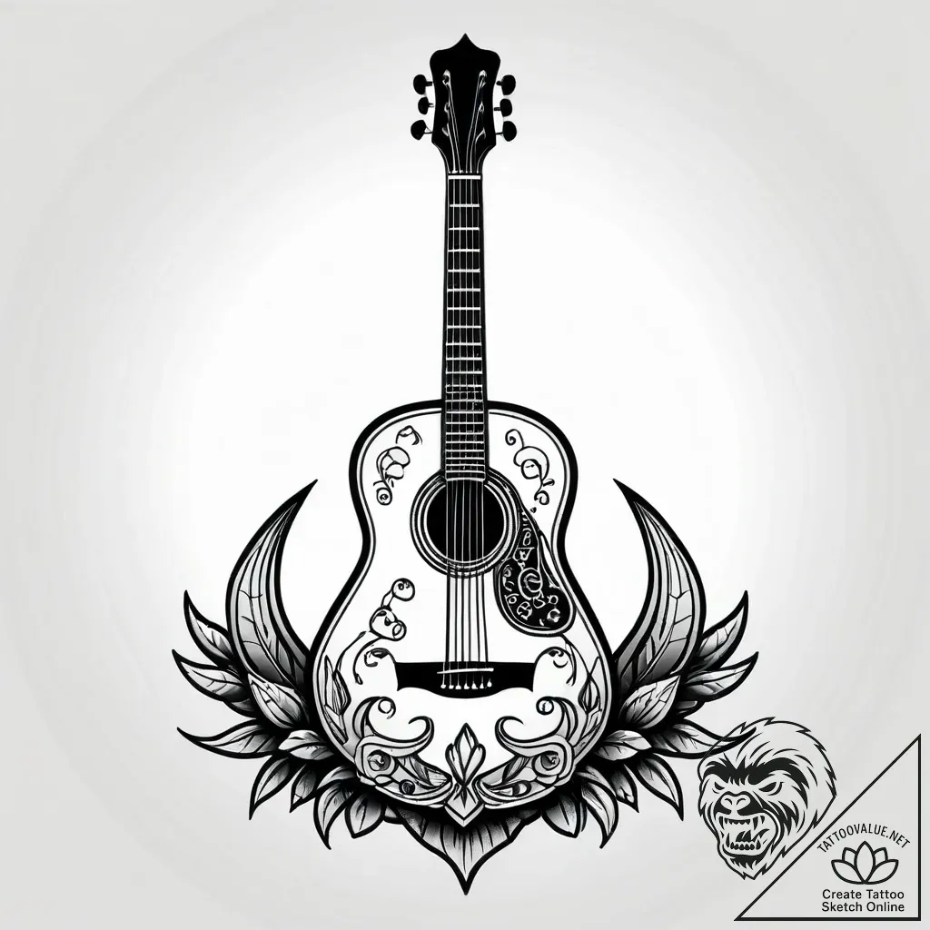 Tat tattoo sketch, manoloвђ™s guitar case wit... - style Jagger Old - tattoo sketch (03.11.2025 04:08)