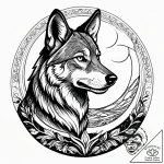 Apocalyptic wolf howling at crimson moon, ink… – style Jagger Old – tattoo sketch (03.11.2025 05:48)