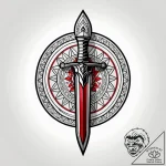 Dagger in cracked hourglass, concept art for… – style Jagger Old – tattoo sketch (03.11.2025 07:08)