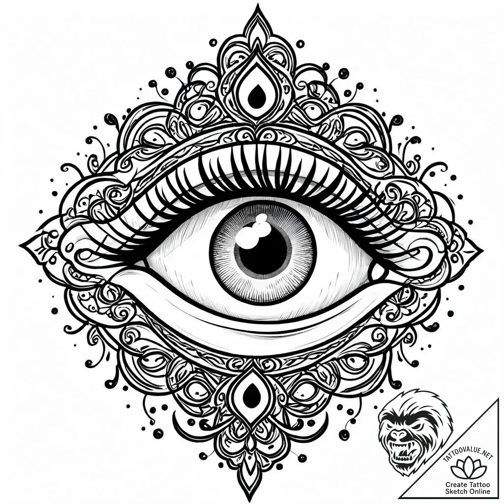 Tattoo sketch, mikeвђ™s eye with reflection o... - style Jaeger Mini - tattoo sketch (03.11.2025 07:23)