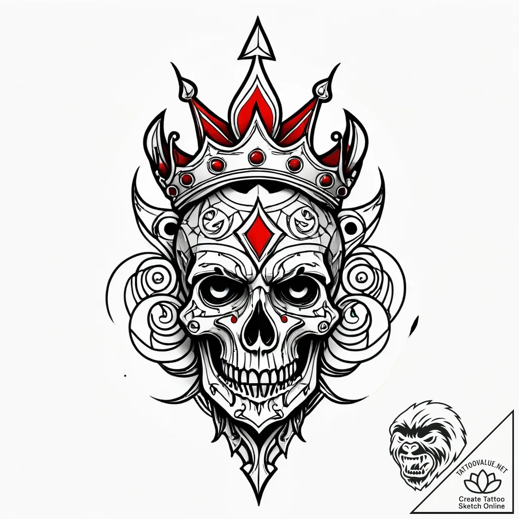 Fractured relic crowned with roots, tattoo dr... - style Jagger Old - tattoo sketch (03.11.2025 07:28)