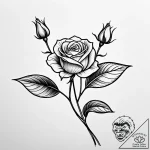 Tattoo sketch, tiny minimalist rosebud with s… – style Jaeger Simple – tattoo sketch (03.11.2025 08:38)