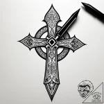 Warhammer beneath shattered spire, tattoo dra… – style Jagger Old – tattoo sketch (03.11.2025 09:28)