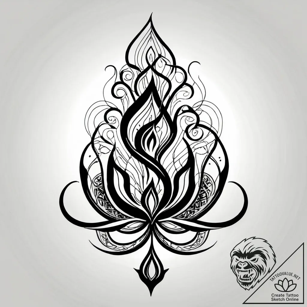 Tat tattoo sketch, twisting smoke and fiery e... - style Jagger Old - tattoo sketch (03.11.2025 10:08)