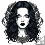 Tat tattoo sketch, gothic vampire with sharp… – style Jaeger Mini – tattoo sketch (03.11.2025 10:23)