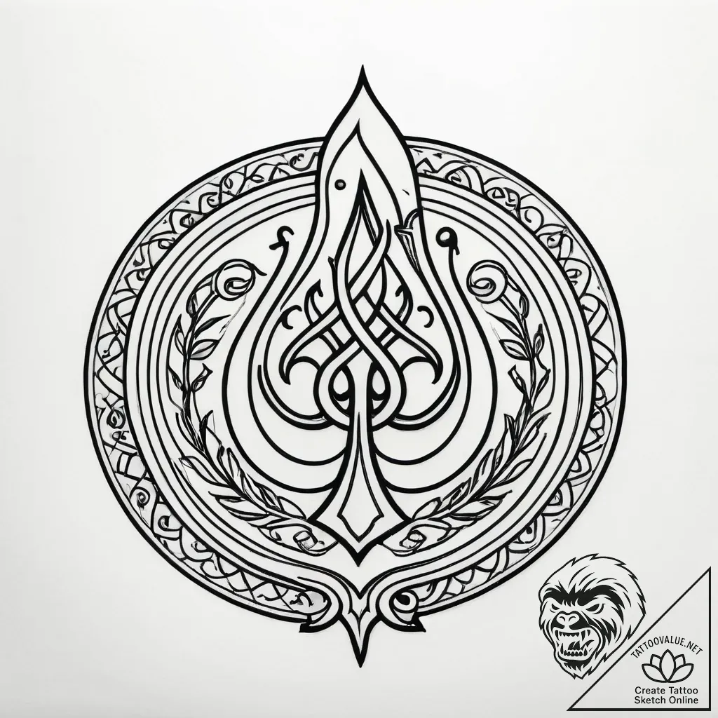 Tainted scroll sealed with wax, artistic tatt... - style Jagger Old - tattoo sketch (03.11.2025 10:28)