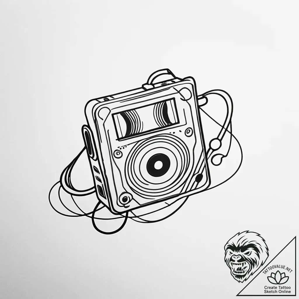 Shuffle play icon from music player, tattoo s... - style Jaeger Simple - tattoo sketch (03.11.2025 10:58)