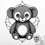 Cheburashka, artistic tattoo sketch, bold out… – style Jaeger Mini – tattoo sketch (03.11.2025 11:23)