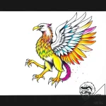 Griffin, concept art for tattoo, vibrant colo… – style Flux Inscriptions – tattoo sketch (03.11.2025 11:33)