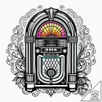 Tat tattoo sketch, retro loverвђ™s jukebox gl… – style Jaeger Simple – tattoo sketch (03.11.2025 11:58)