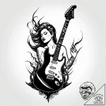 Tat tattoo sketch, queen barb with electric g… – style Jagger Old – tattoo sketch (03.11.2025 12:08)